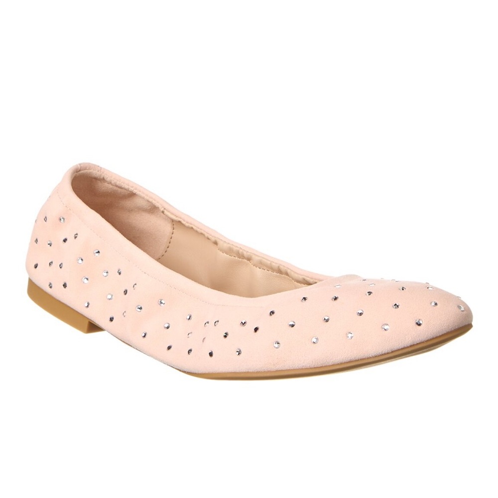 NEW IN BOX Stuart Weitzman Blush Bling Studded Ballet Flats